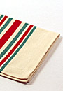 バスク織　ランチョンマット　赤と緑のライン